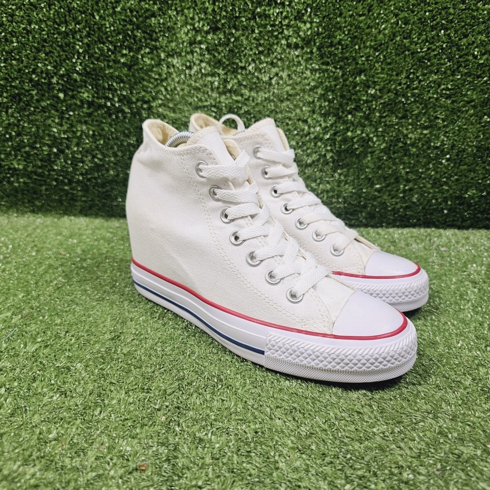 Converse Hidden Wedge All Star White High Top Sneakers Womens Size 7